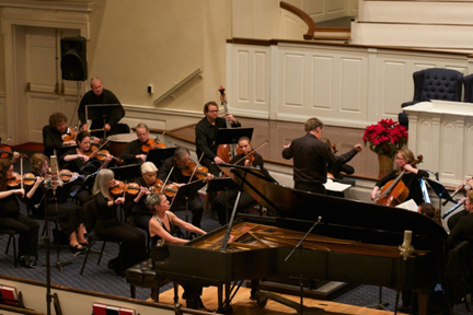 Pianist with orchestra